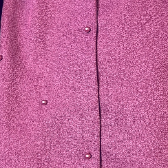 Chad Steven’s Blazer Skirt Set  Pink Pearl Trimmed Swing Blazer Size 12 - Picture 5 of 14